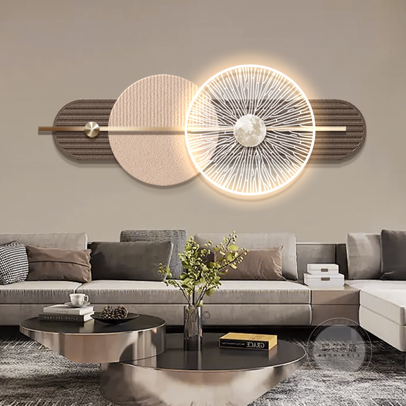 轻奢客厅装饰画意式极简沙发背景墙挂画2026新款砂岩卧室床头壁画