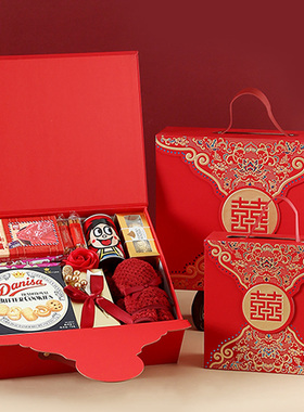 新中式婚礼喜糖礼盒成品含糖订婚糖果伴手礼结婚实用宾客回礼套装