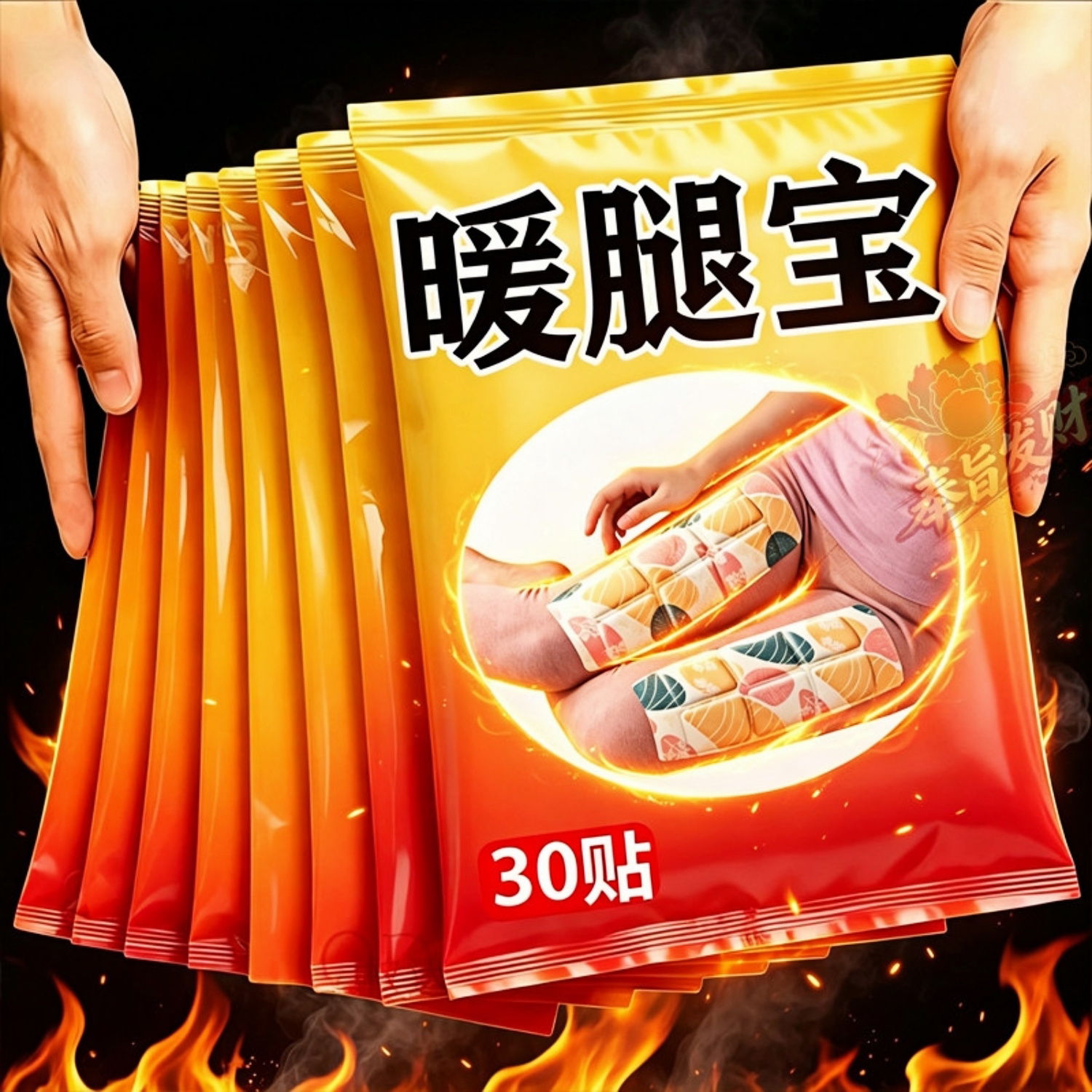 暖宝宝大号草本小腿肚贴草本自发热蒸汽暖足贴艾灸脚踝小腿贴热