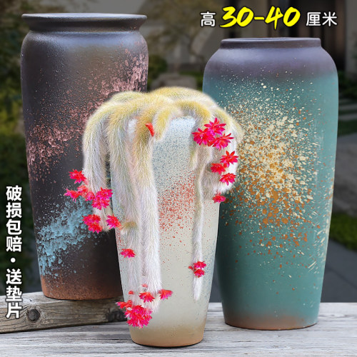 特价款复古粗陶九尾狐高盆