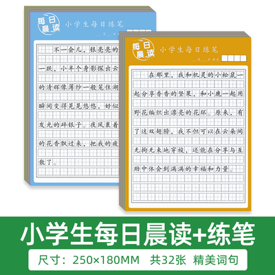 每日晨读小学生每日练字本