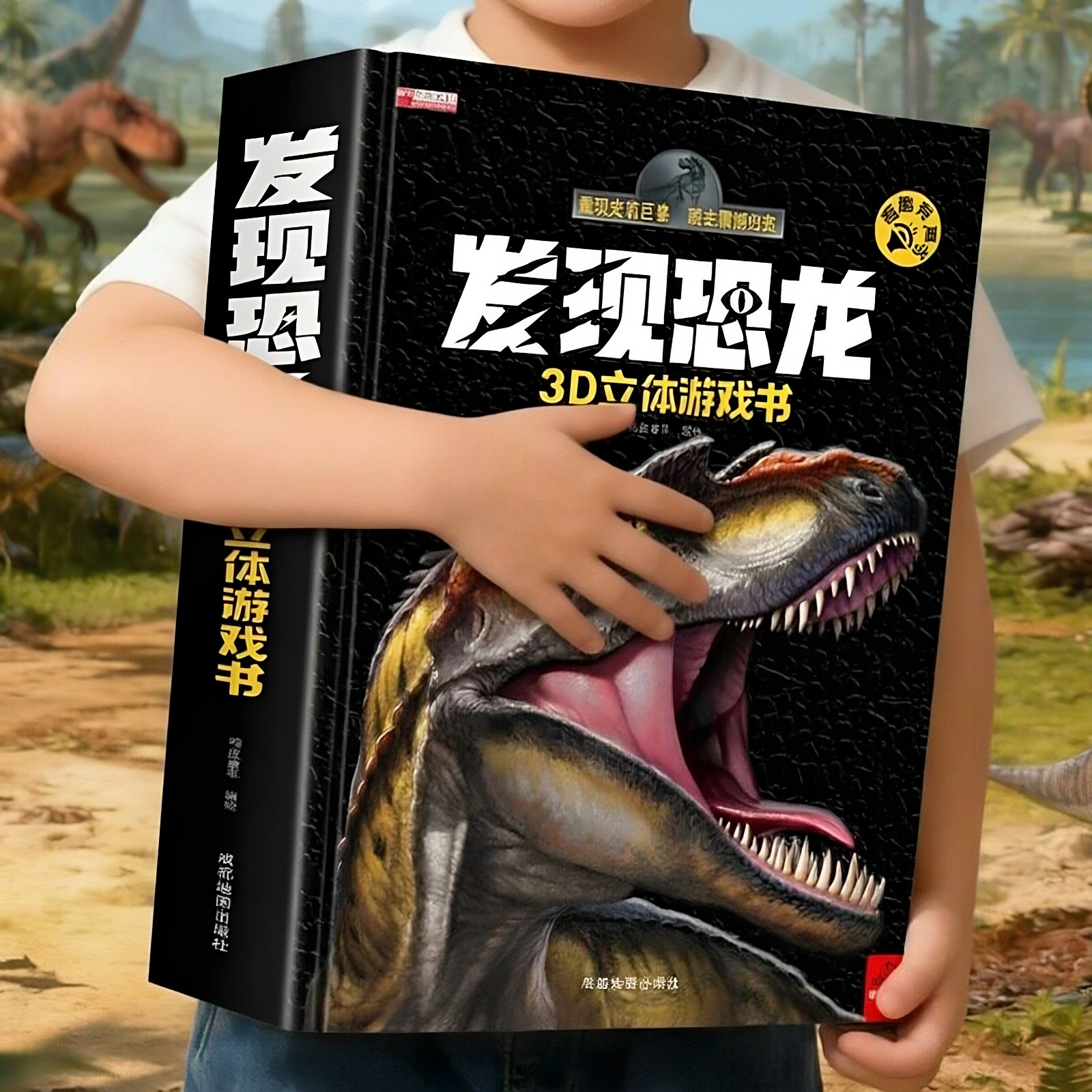 发现恐龙3d立体有声游戏书儿童绘本趣味翻翻书恐龙科普百科绘本