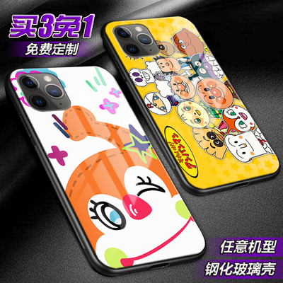 面包超人 细菌小子适用iphone13pro苹果12XsMax玻璃xr手机壳678p