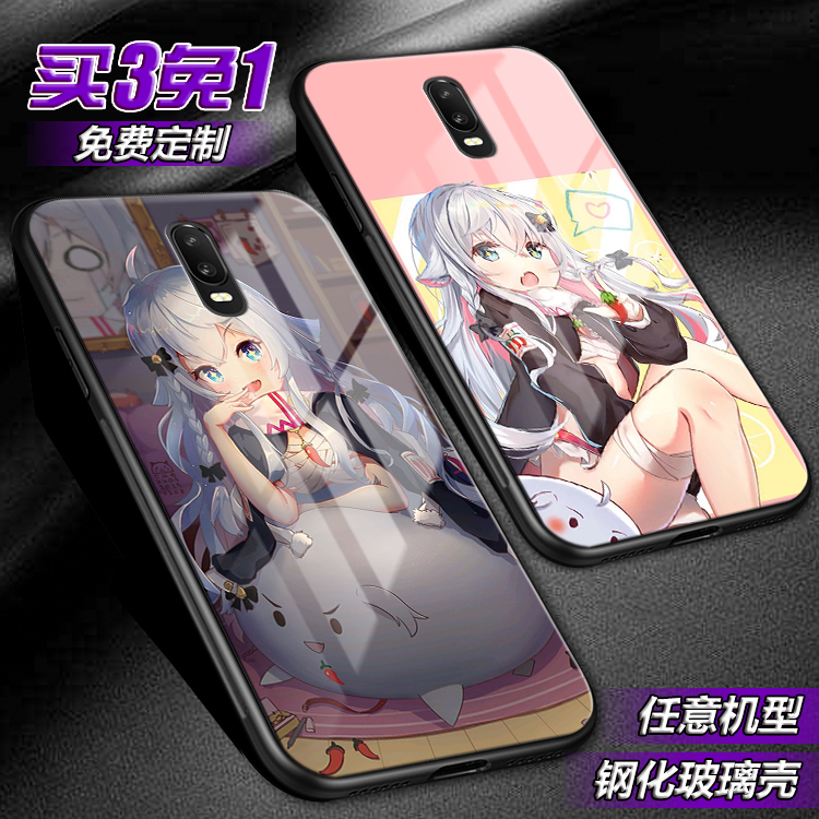 狗妈神乐七奈适用oppor17pro r11 r9splus玻璃a75手机壳 私人订制