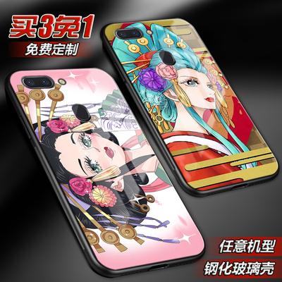 和之国花魁小紫适用oppor15 x reno10x k3玻璃a9x手机壳a11定制潮