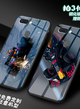红牛F1车队赛车适用oppor15 reno10x k3玻璃A8 9手机壳a11x定制潮