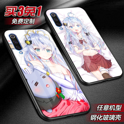 狗妈神乐七奈适用小米cc9p红米note8 7玻璃k30 pro手机壳20定制潮