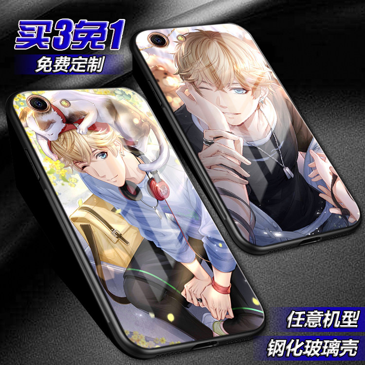 恋与制作人周棋洛潮男适用oppoa83a79a77a73a59a3a5玻璃a71手机壳