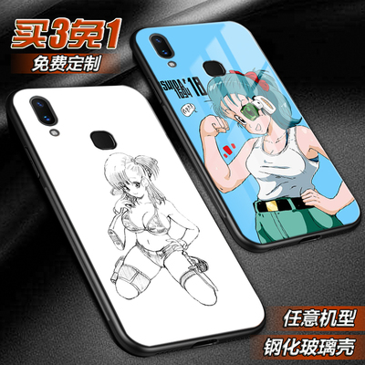 布尔玛女神污可爱周边适用VIVOx21 20 x9s plus玻璃IQ00手机壳y71