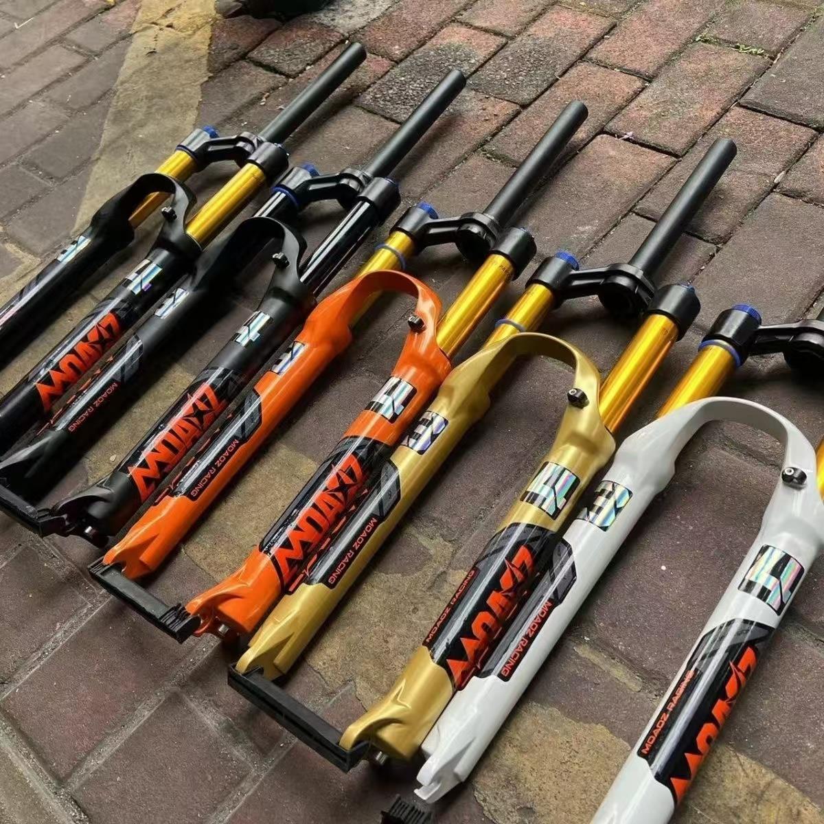 玛卡威前叉34管120行程山地自行车气压超软避震锁死前叉