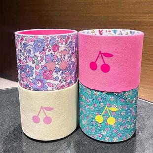 韩国樱桃收纳筒 化妆刷梳子收纳桶收纳盒高颜值 桌面收纳可爱笔筒