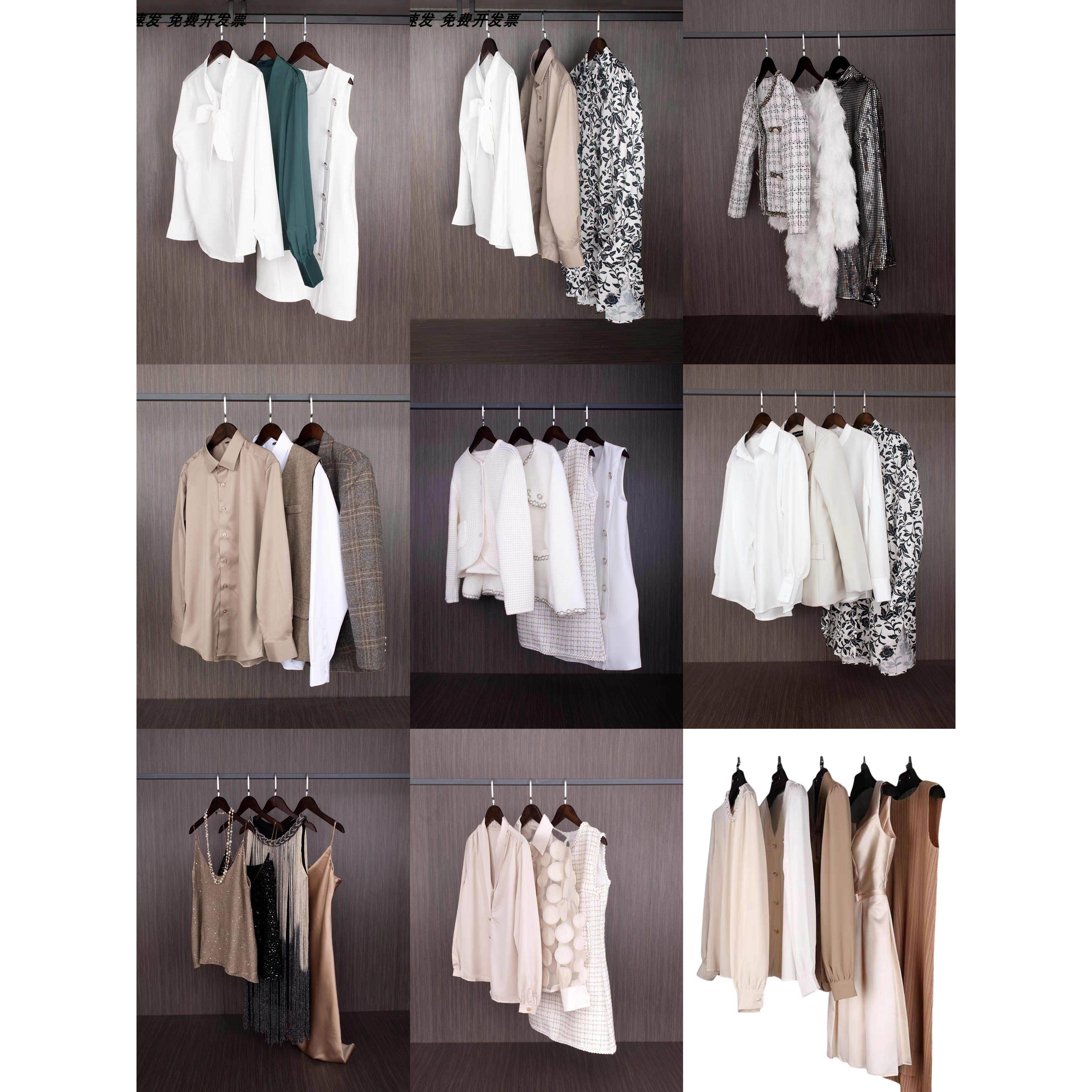 现代简约男女士衣帽间样板间装饰品摆件外套衬衫服饰摆件衣柜软装