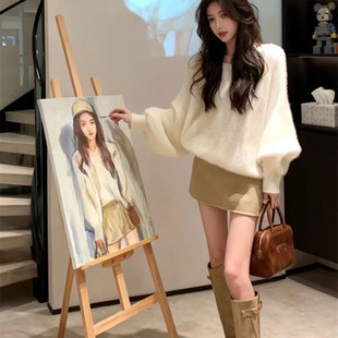 女 气质温柔小香风千金毛衣裙子两件套装 冬季 穿搭一整套巨好看法式