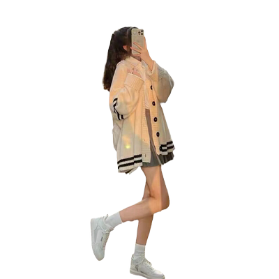 炸街小个子学院风毛衣外套女秋季