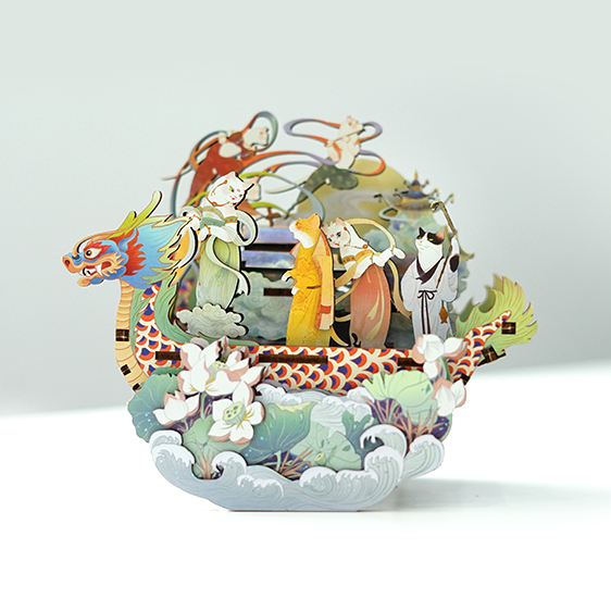 梦唐画猫Ⅱ•DIY八音盒/瓜几拉绘音乐盒/创意礼品/送女生闺蜜礼物