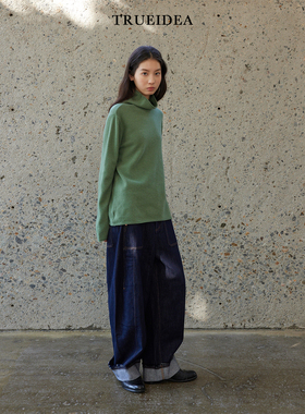 现货发售trueidea26春 多工艺重工百搭九分牛仔裤 不掉色牛仔裤