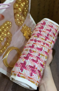 首饰袋 小香风黄金首饰收纳袋便携加长升级首饰卷包铺盖卷首饰盒