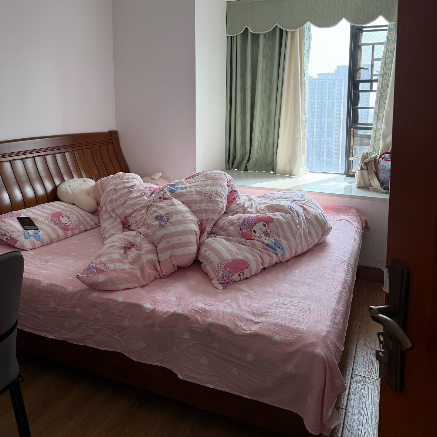 少女心卧室四件套全棉被套儿通卡通粉色床单家居学生宿舍三件套
