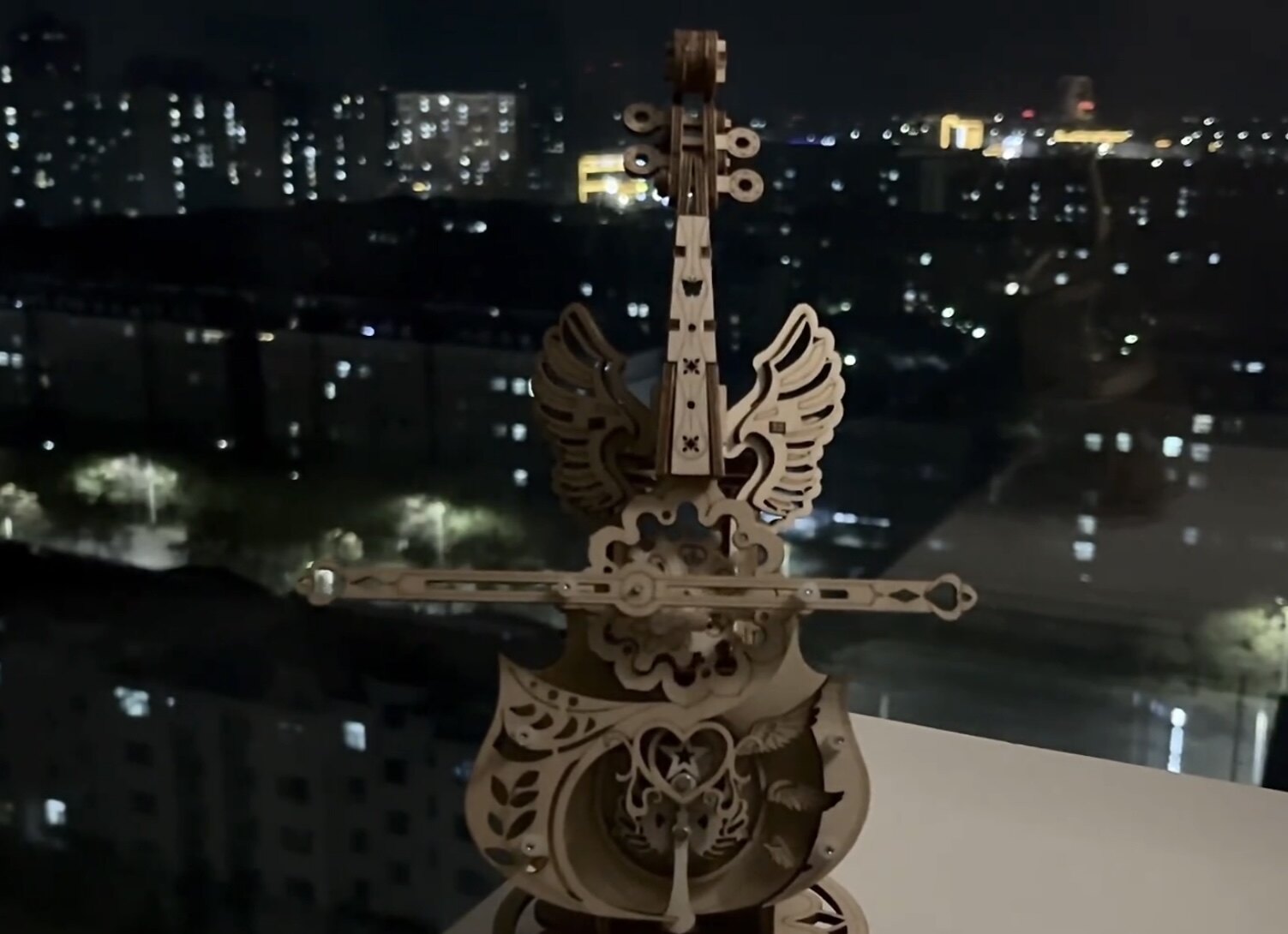 天使之翼大提琴木质拼装音乐盒八音盒手办DIY送女生同学毕业摆件