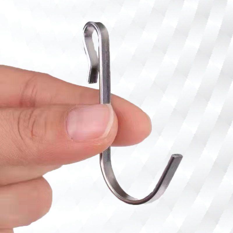 挂钩不锈钢挂钩家用S型钩子厨房浴室小钩扁钢卡勾卧室配件宿舍