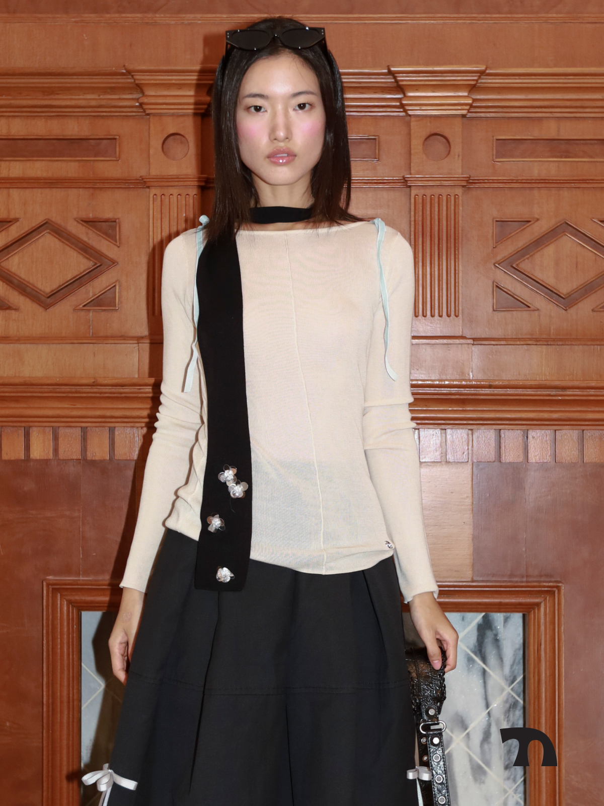 THINGNESS手工定制珠花针织围巾