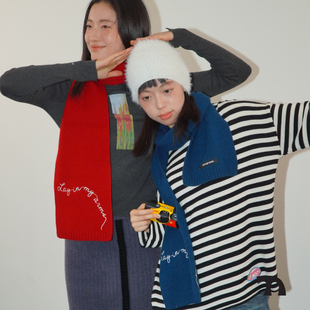 arms 温暖全羊毛双色围巾 THINGNESS 张俪同款 Lay