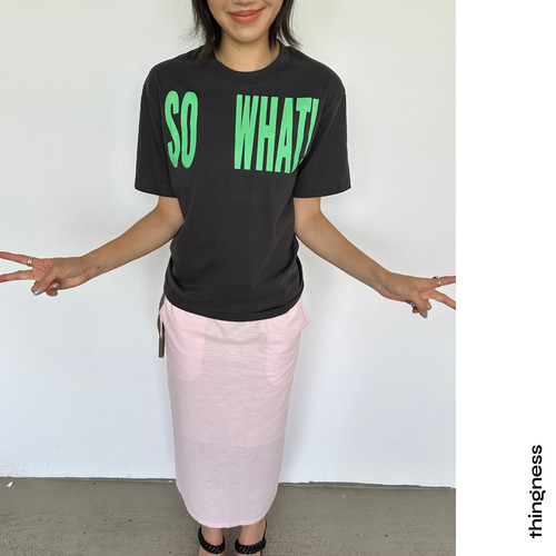 心迷思｜标语SOWHAT宽松版 纯棉短袖T恤THINGNESS