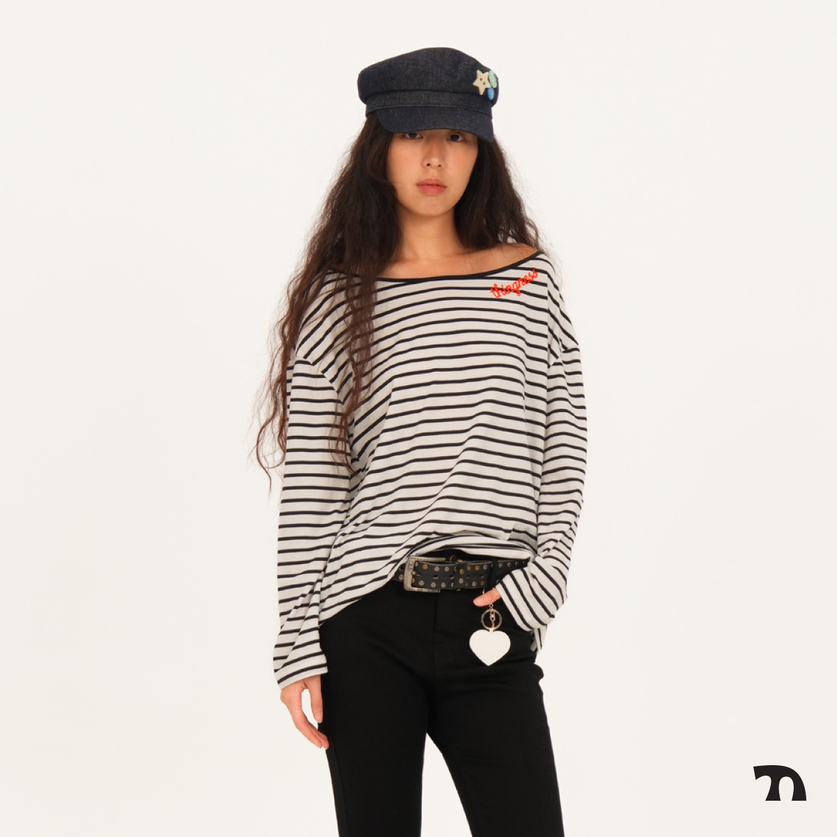 银离子防晒领口撞色刺绣T恤