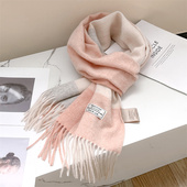 高级感2025新款 尖货 100%澳洲wool纯羊毛围巾女冬季 围脖生日礼物