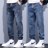 上班耐磨劳保工作裤 干活穿 男士 宽松束脚休闲长裤 裤 子弹力牛仔裤