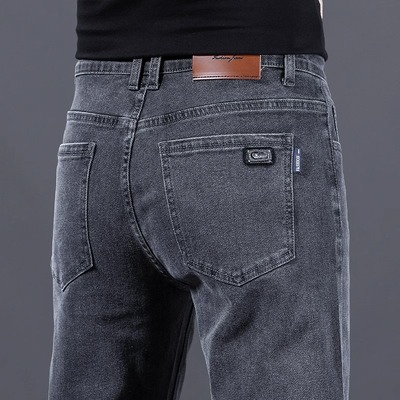 秋冬季弹力牛仔裤男士休闲长裤子
