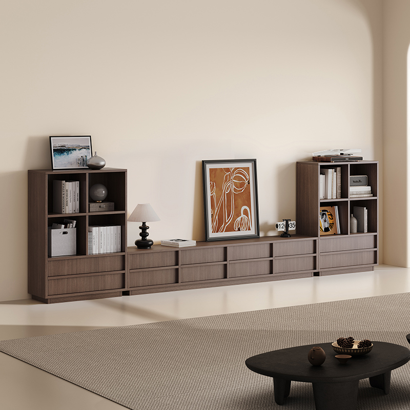 帕美迪法式高端复古风实木电视柜客厅家用骨骼门收纳储物柜