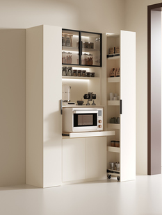 帕慕迪餐具柜家庭客厅配有角落储物柜2025新款大容量烤箱柜可定制