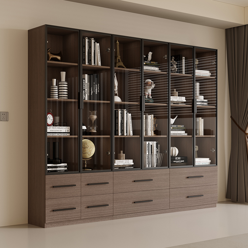 帕美迪家具客厅组合书柜书架实木