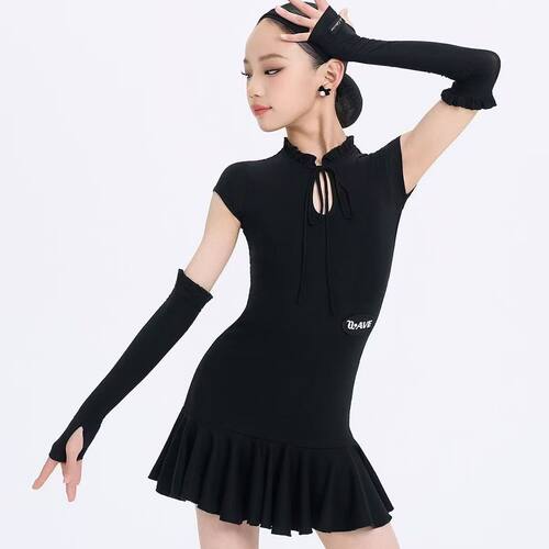 WAVE未午2025新款拉丁舞蹈服女童练功服绝美新品拉丁服装演出服