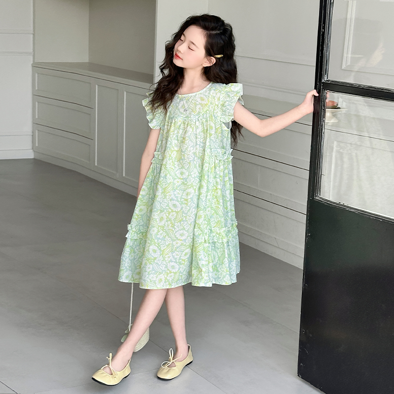 女童连衣裙2025新款穿搭夏季超美潮范舒服夏款高级感百搭服装夏潮