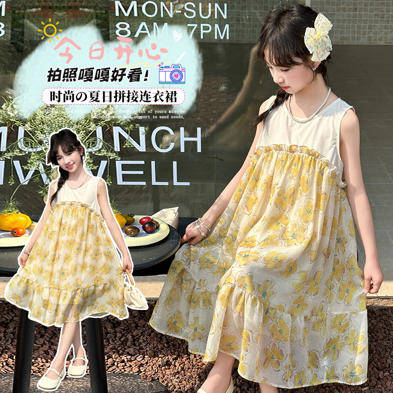 女童森系连衣裙夏夏日2025酷风仙气夏天高端潮流潮装潮服潮宝儿童