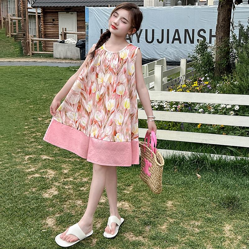 少女连衣裙夏季日系韩版夏天网红潮宝酷帅超仙穿搭新品小众儿童