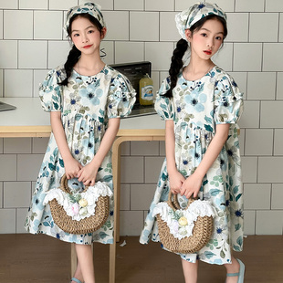 女童连衣裙2025新款 甜美ins风洋气 精致儿童时髦潮宝夏季 搭配潮装