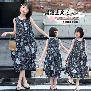 韩系 连衣裙女大童泡泡袖 百搭甜美搭配高级感气质洋气服装 夏款 时尚