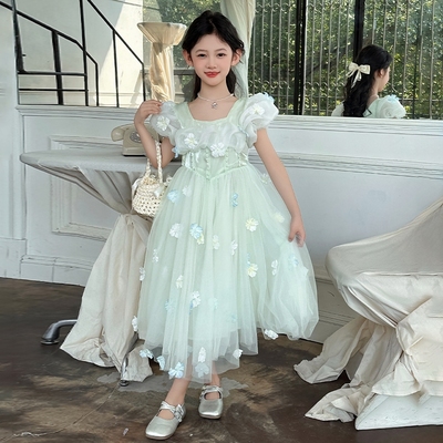 女童碎花连衣裙夏薄款夏季时髦新款高端精致2025超仙洋气小翠花