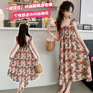 森系潮流 儿童连衣裙碎花裙流行ins风小翠花百搭服饰精致甜酷新款