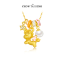 周大生独角兽项链女S925银设计感可爱珐琅生肖马锁骨链本命年礼物