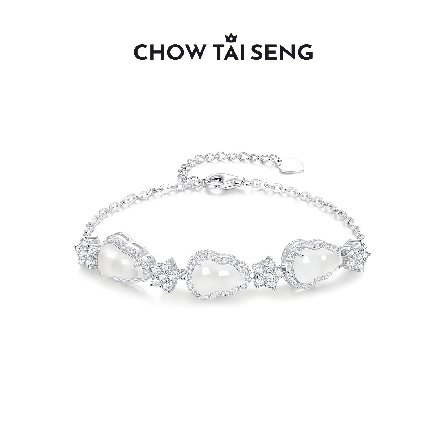 周大生福禄葫芦手链女生纯银S925国风玉髓手饰生日生日礼物送女友