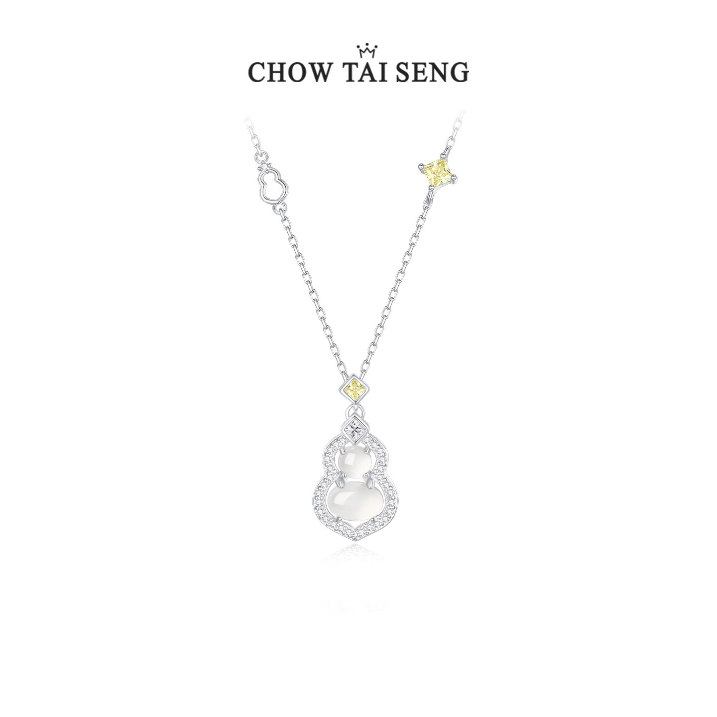 周大生玉髓葫芦项链女款S925纯银本命年轻奢高级感生日礼物送女友