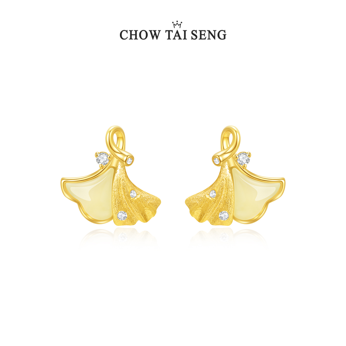 【新品】周大生三生有“杏”耳钉