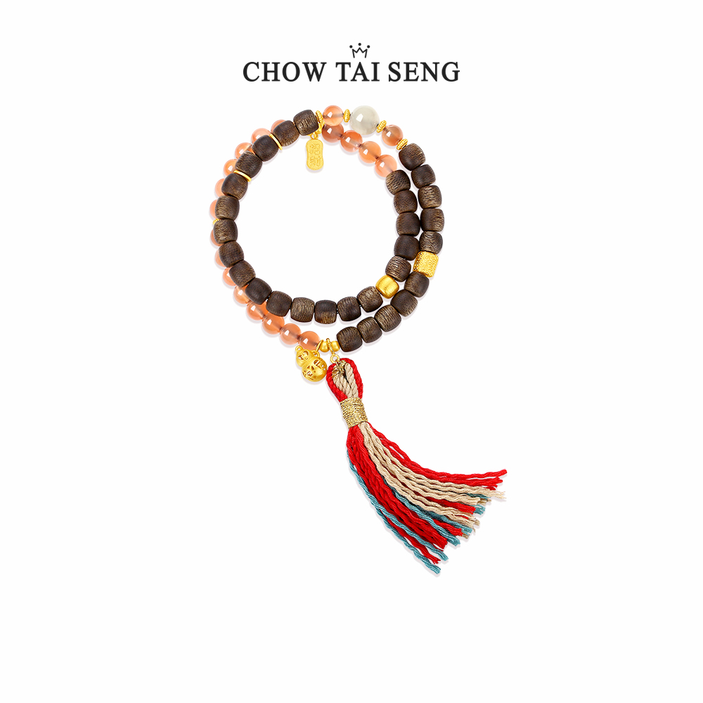 和田玉手串沉香木生日礼物