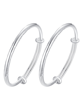 【周岁礼】周大生宝宝纯银镯锁包