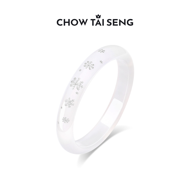 圣诞节礼物送女友雪花白月光手镯