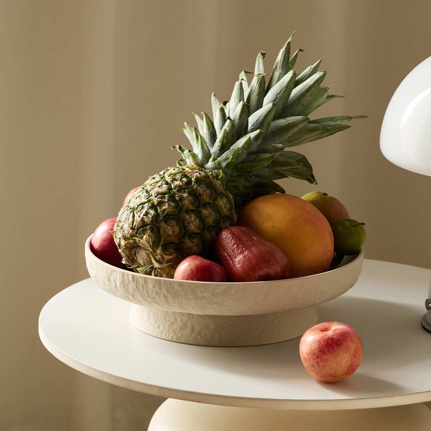 米立风物高脚陶瓷果盘新款水果盘